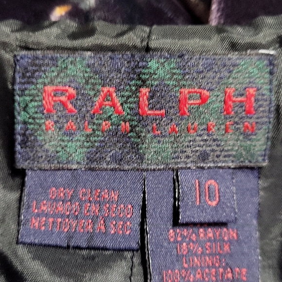 RALPH RALPH LAUREN Tartan Label Y2K 10 M Velvet Flared Pants High Rise Paisley - Picture 3 of 12